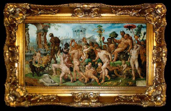 framed  Maarten van Heemskerck Triumphzug des Bacchus, ta009-2